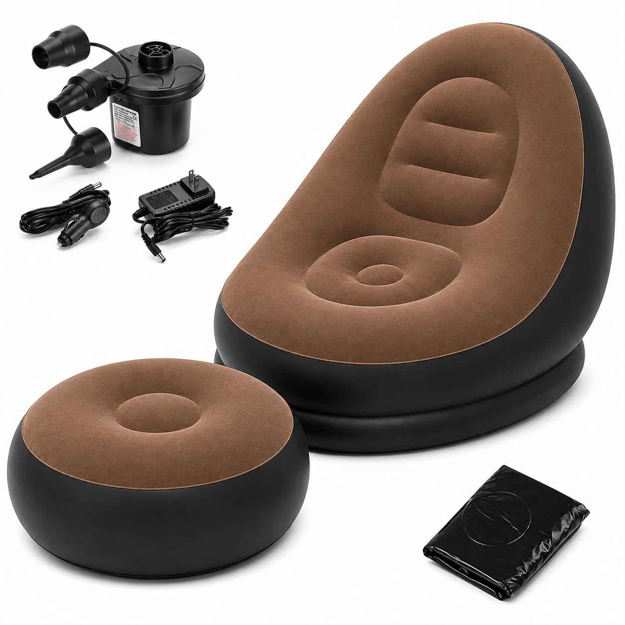 Inflatable sofa for hostels and PGs - folds tiny, sets up in 30 seconds with included pump