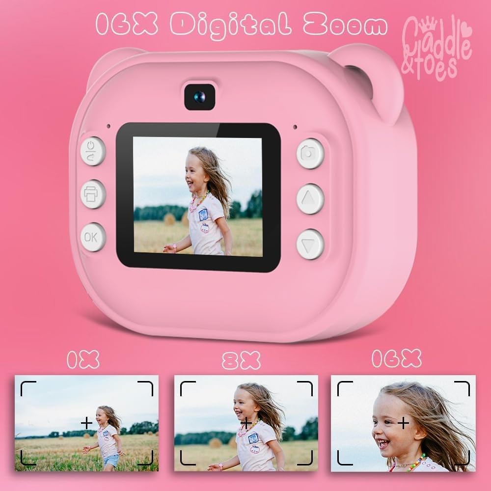 SnapJoy thermal print sample - real black and white photo printed instantly with zero ink